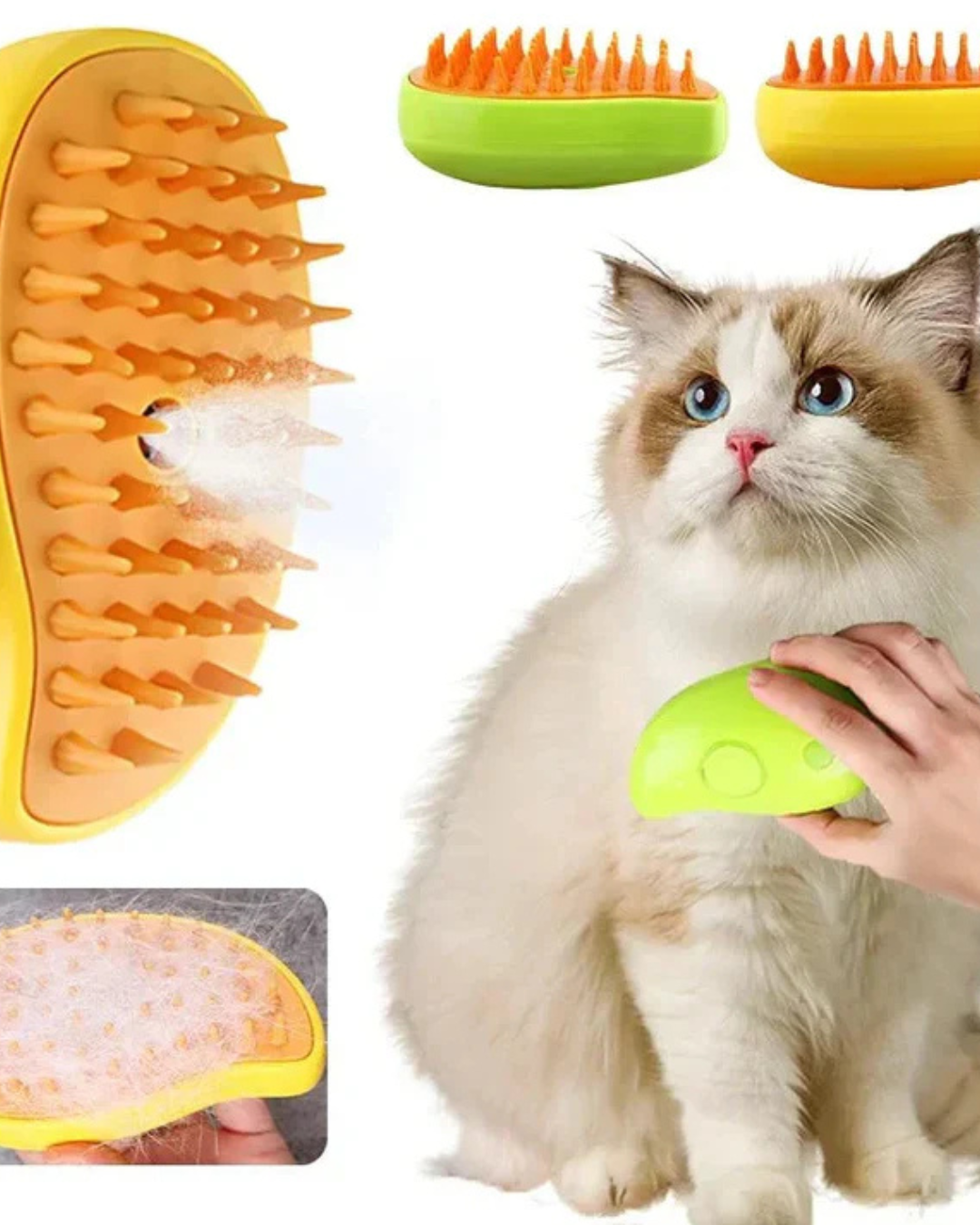 CEPILLO A VAPOR PARA MASCOTAS 3 EN 1