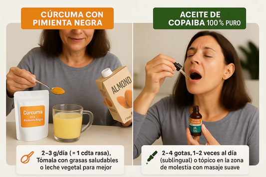 Anti-Inflam Pack® - Polvo de Curcuma y Pimienta negra + Aceite de Copaiba